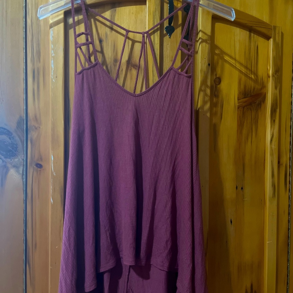 Large tank top by daytrip color cranberry